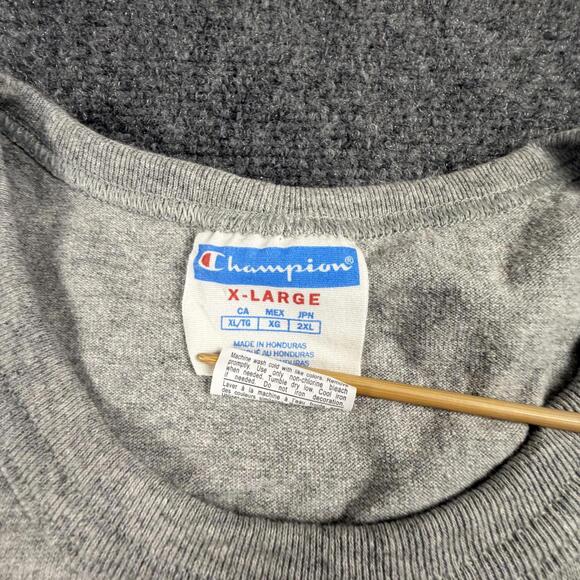 Champion Men's Gray Logo‎ T-Shirt X-Large #1154 - Picture 2 of 5